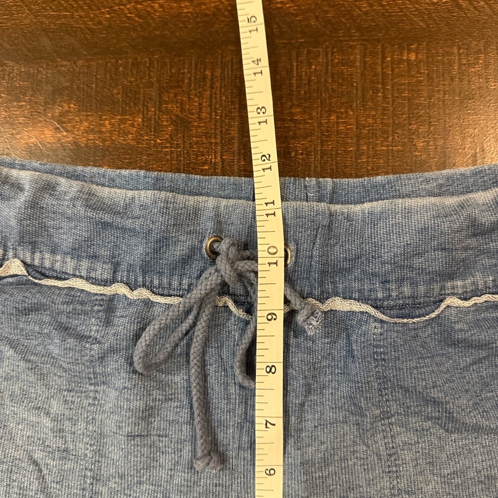 NWT Bella Dahl Tencel Jogger Pants Blue Drawstring Ankle Joggers Medium - Picture 9 of 12